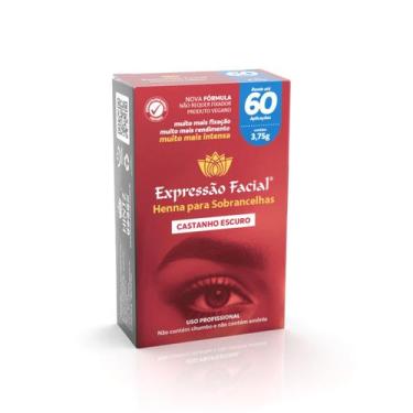 Imagem de Nova Henna Expressão Facial - Castanho Escuro - 60 Aplicações (3,75g) 