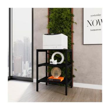 Imagem de Estante Baixa Multiuso 2 Prateleiras Aço Cozinha Escritório Multiuso -