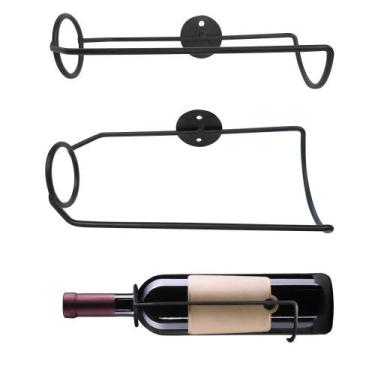 Imagem de Suporte para Garrafa de Vinho e Adega Vertical de Parede para Decoraçã