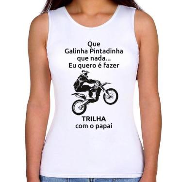 Imagem de Regata Feminina Trilha com o papai - Foca na Moda, Branco, GGG
