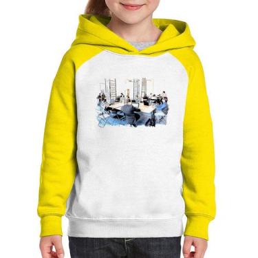 Imagem de Moletom Infantil Coworking - Foca na Moda, Branco, Amarelo, 6