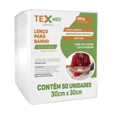 Imagem de Lenço Para Banho de Leito Toalha Higiene Corporal 50 Unid - TEXMED