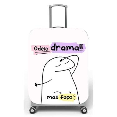 Imagem de Capa para mala de viagem M, medidas max C40x A59 x P27cm Flork Odeio d