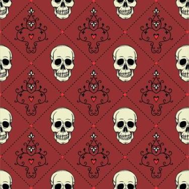 Imagem de Papel de Parede Adesivo Caveira 425631 0,58x2,50M - Adesivo BR