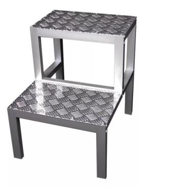 Imagem de Escada Banqueta De Alumínio Super Resistente - Kazan, Aluminio, 02 Deg