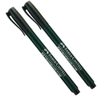 Imagem de Caneta para Retroprojetor Ponta Média 10MM Preta - Caixa com 12 Unidad