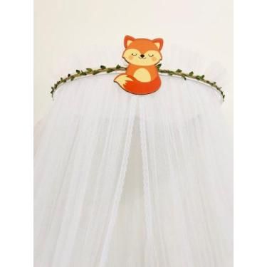 Imagem de Dossel Raposa com tule mosquiteiro - SONHO DE BERÇO