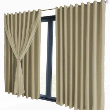 Imagem de cortina blackout Lisboa para varão ilhios 5,50 x 2,90 branco - Bravin 