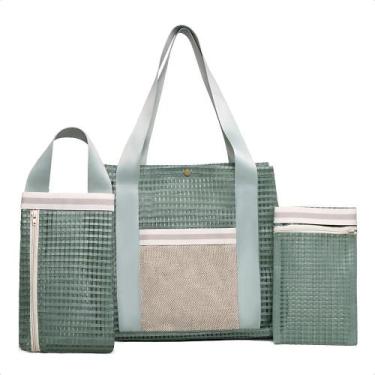 Imagem de Kit Bolsa de Praia Feminina Conjunto Bolsa com Necessaire - Bless Aces