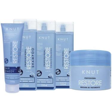 Imagem de Kit KNUT RESTORE: Shampoo 250ml + Condicionador 250ml + Máscara 300g +