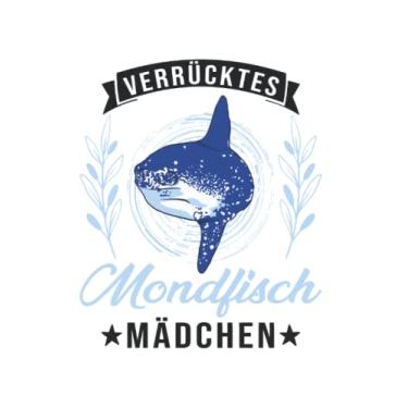 Imagem de Mondfisch Notizbuch: Verrücktes Mondfisch Mädchen Mola Mola / 6x9 Zoll / 120 karierte Seiten