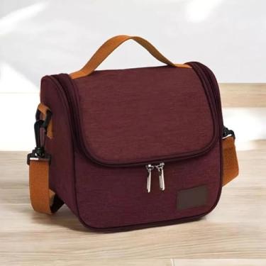 Imagem de Bolsa Térmica Com Alça - Ideal para o Trabalho, Fitness e Lanches Diários (Vermelho)