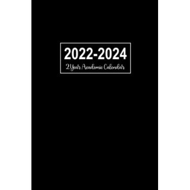 Imagem de 2 Year Academic Calendar 2022-2024: Black Cover | 24 Monts July 2022 - June 2024 Academic Year Monthly Planner 6x9