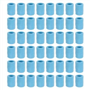Imagem de PATIKIL Pulseiras esportivas, pacote com 48 faixas esportivas de algodão felpudo absorvente para tênis, basquete, malhar, correr, azul celeste