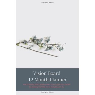 Imagem de Vision Board 12 Month Planner, 12 Month 2020 Calendar 5 Year 2020-2024 Calendar for Mapping Out What You’re Really Meant to Do Create Simple Abundance ... & Your Rewired Brain Organizer and Journal