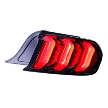 Imagem de Luzes traseiras de estilo de carro compatíveis com Ford Mustang 2015-2019 Lâmpada traseira de sinal dinâmico Luz traseira LED Luz traseira DRL Freio reverso Acessórios para automóveis(RED)