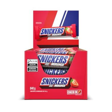 Imagem de Chocolate Snickers Morango - Display com 20 unidades de 42g