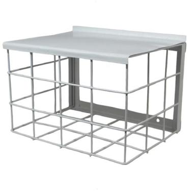 Imagem de Grade de proteção tipo gaiola branca quadrada para câmera - Metal nobr