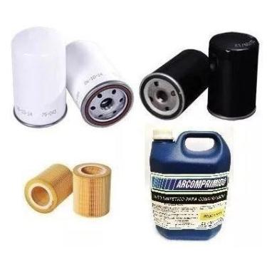 Imagem de Kit de Filtros E 5l De Óleo Sintético Chicago Pneumatic Cpm-6 - Arcomp