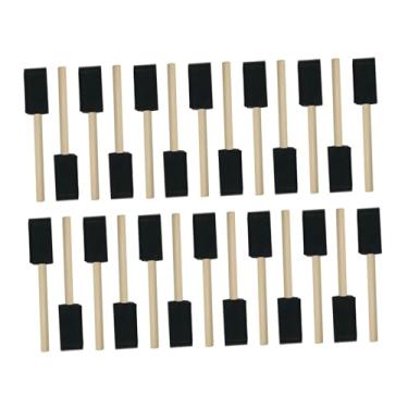 Imagem de Fancyes Esponjas de pintura infantil, pincéis de espuma, arte artesanal, kit de pincéis portáteis reutilizáveis ​​com cabo de madeira para vernizes, meninos e, 2.5cm