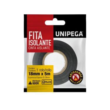 Imagem de Unipega Fita Isolante Preto Flpck 18Mm X 5M X 0.13Mm