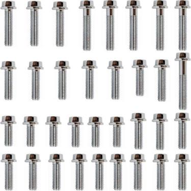 Imagem de Kit parafusos cromados tampa motor lateral esquerda+direita YS250 FZ25