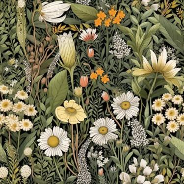 Imagem de VEELIKE Papel de parede floral vintage margarida floral boho campo floral para quarto, banheiro, locatário, papel de parede de flores para quarto, banheiro, papel de parede removível para armários e