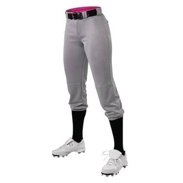 Imagem de Calça Alleson Ahtletic para meninas com velocidade de softball, Cinza, Large