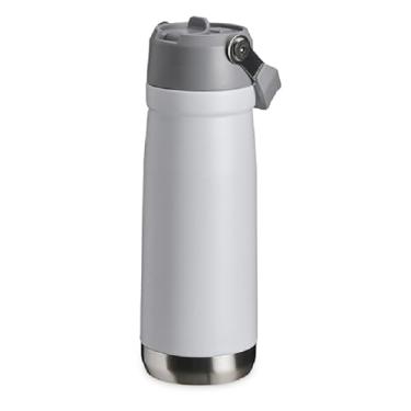Imagem de Garrafa Térmica Flip Squeeze Alça Canudo 1000ml Academia (Branco)
