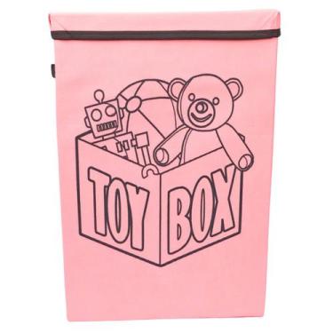 Imagem de Cesto Porta Brinquedo, Caixa De Brinquedo - Rosa - Organibox