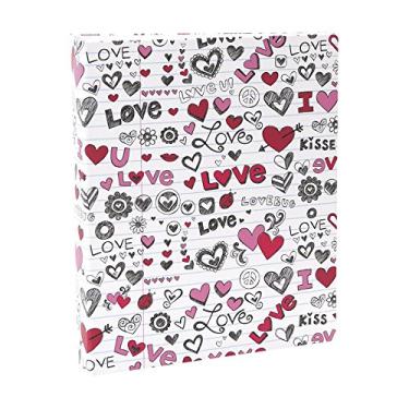 Imagem de Álbum de fotos Ical, encadernação tradicional, para 40 fotos 15x21cm - envelope plástico transparente - linha Infantil - modelo love - 247