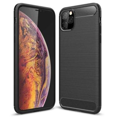 Imagem de Capa Capinha Fibra de Carbono Para iPhone 11 ProMax Anti Impacto Fosca