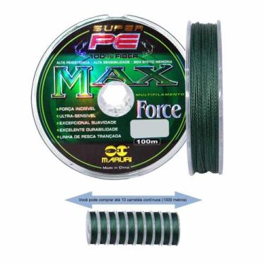 Imagem de Linha De Pesca Multifilamento 200m Max Force 4 Fios 0,14mm 18lb - Maru
