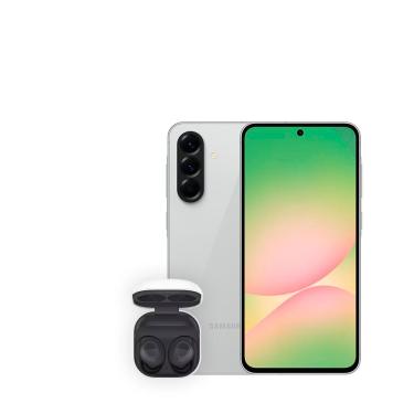 Imagem de Smartphone Samsung Galaxy A56 5G Cinza 128GB, 8GB RAM, Câmera Tripla 50MP, Tela Super AMOLED 6.7", IP67, NFC e Recursos AI + Galaxy Buds FE - Grafite