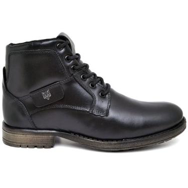 Imagem de Bota Botina Coturno Masculino Couro Lactego - RANCLAFE CALÇADOS, Preto