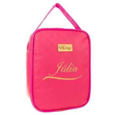 Imagem de Porta Mamadeira Bebê Lancheira Marmitinha Frasqueira Térmica Personalizada com Nome (Pink)