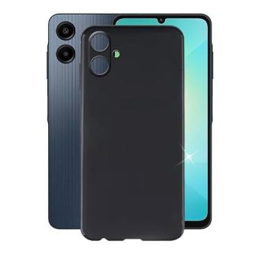 Imagem de AQGGIIXY Capa de celular para Samsung Galaxy A06 (6,7 polegadas), capa protetora ultrafina macia TPU à prova de choque, antiarranhões X antiderrapante, capa de silicone para Samsung Galaxy A06 - preta