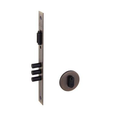 Imagem de Fechadura Ext Super Segurança Com Trinco Rolete 3 Pinos, Arouca Fechaduras, 4310/086Tr-Z-Ibt, Antique