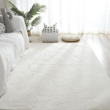 Imagem de Decoração para casa Tapete Sala de estar Tapetes macios e fofos de pelúcia Tapete para quarto infantil Tapete antiderrapante Cinza, Bege, 60x120cm 23,6x47 pol.