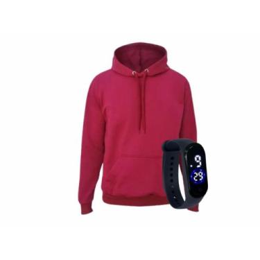 Imagem de Casaco Moletom Masculino e Feminino  Blusa de frio Com Capuz Canguru c