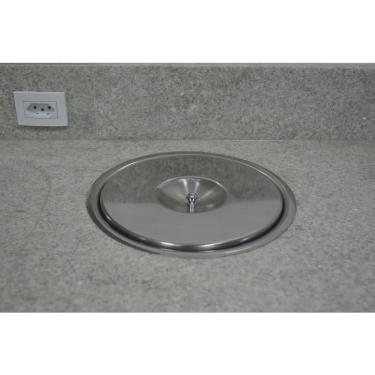Imagem de Lixeira Pia Cozinha Embutir No Granito Em Inox 8lt 25X30 cm