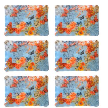 Imagem de Jogo Com 6 Travessas Para Bolo, Rocambole, Pães 33x23x5cm. saldão