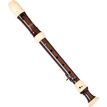 Imagem de Gravadores British Key C Soprano Recorder, Gravadores barrocos de desempenho profissional, a equipe usa instrumento de flauta, com bolsa de armazenamento + bastão de limpeza (Cor: Marrom, Tamanho