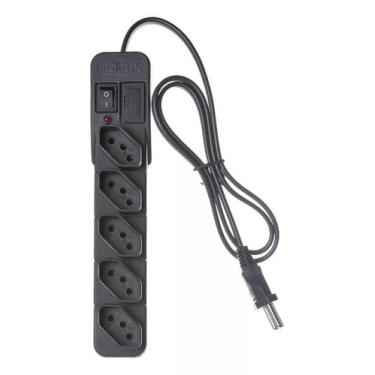 Imagem de Régua Filtro Linha Energia 5 Tomadas 10a Extensão C/ Fusível - Fiolux