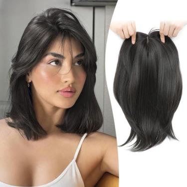 Imagem de Topper de cabelo Ms Taj 30cm, cabelo sintético, 6,5x6,5, base grande