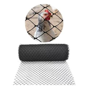 Imagem de Tela Plástica Reforçada Galinheiro Proteção 1X20 - Azvtelas&Sombrites