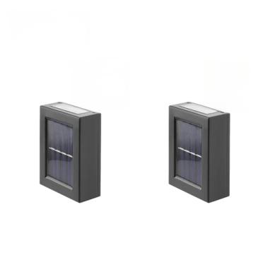 Imagem de Luminaria de Mesa Solar À Prova D'água Kit Lustres Brilhante Para Jardim Varanda Parede Externa Decorativa(KIT2-Luz branca)