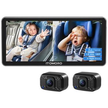Imagem de Câmera Car Baby Itomoro Dual-Channel HD 1080P - Tela de 6,8 Polegadas