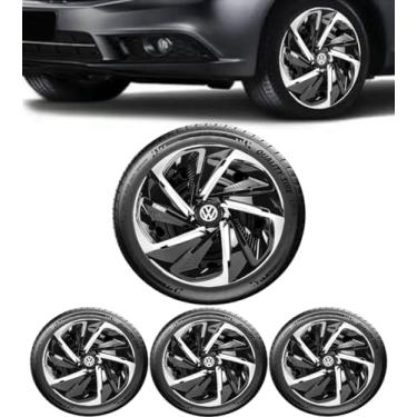 Imagem de Jogo Calota Nitro Preto/Prata Aro 13 VOLKS1 Gol G2 G3 G4 2000 2002 2003 2004 2005 2006 Gol Bola G2 G3 G4 G5 G6 G7 Polo Up Fox Voyage Virtus Parati Saveiro Bora Polo SpaceFox