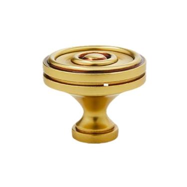 Imagem de Puxadores de móveis de latão com furo único, porta de guarda-roupa redonda, gaveta sólida para armário de cozinha dourado, CD, 2247,35 MPOV